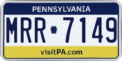 PA license plate MRR7149