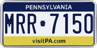 PA license plate MRR7150