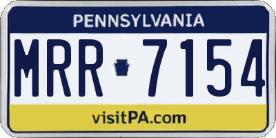 PA license plate MRR7154