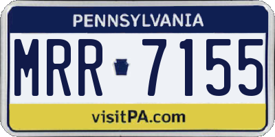 PA license plate MRR7155