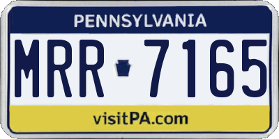 PA license plate MRR7165