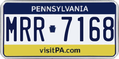 PA license plate MRR7168
