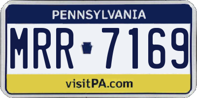 PA license plate MRR7169