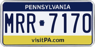 PA license plate MRR7170
