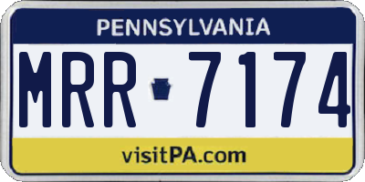 PA license plate MRR7174