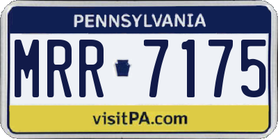 PA license plate MRR7175