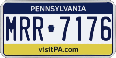 PA license plate MRR7176
