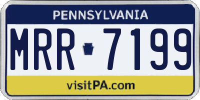 PA license plate MRR7199