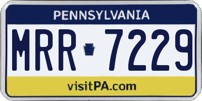 PA license plate MRR7229