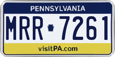 PA license plate MRR7261