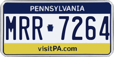 PA license plate MRR7264
