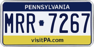 PA license plate MRR7267