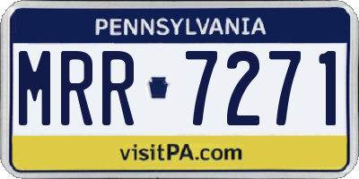 PA license plate MRR7271