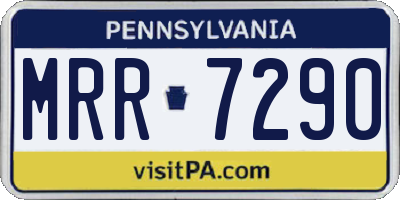PA license plate MRR7290