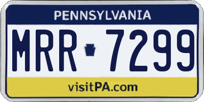 PA license plate MRR7299