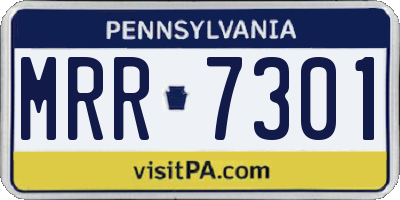 PA license plate MRR7301