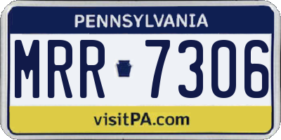 PA license plate MRR7306