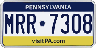 PA license plate MRR7308