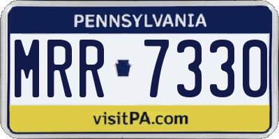 PA license plate MRR7330