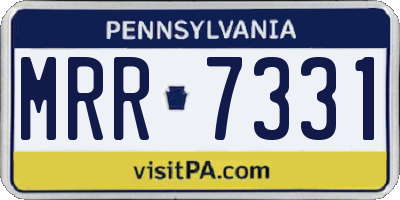 PA license plate MRR7331