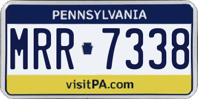 PA license plate MRR7338