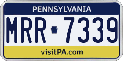 PA license plate MRR7339