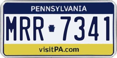 PA license plate MRR7341