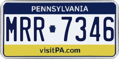 PA license plate MRR7346