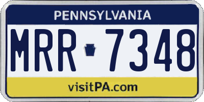 PA license plate MRR7348