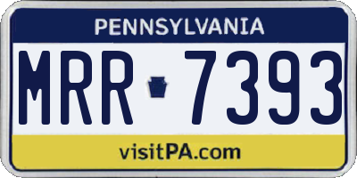 PA license plate MRR7393