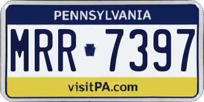PA license plate MRR7397
