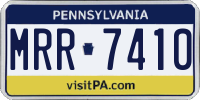 PA license plate MRR7410