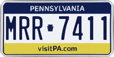 PA license plate MRR7411