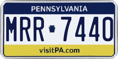 PA license plate MRR7440
