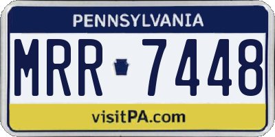 PA license plate MRR7448