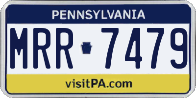PA license plate MRR7479