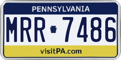 PA license plate MRR7486