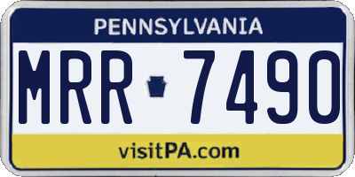 PA license plate MRR7490