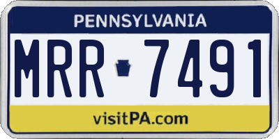 PA license plate MRR7491