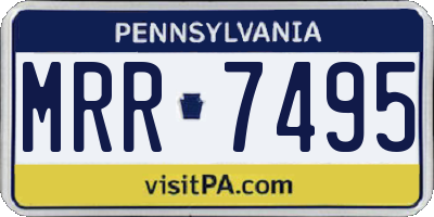 PA license plate MRR7495