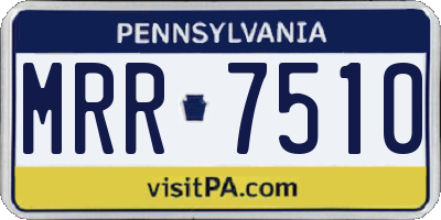 PA license plate MRR7510