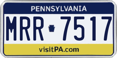 PA license plate MRR7517