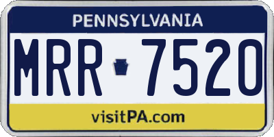 PA license plate MRR7520