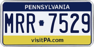 PA license plate MRR7529