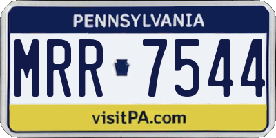 PA license plate MRR7544