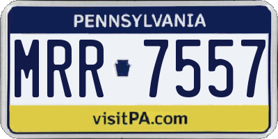 PA license plate MRR7557