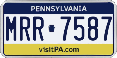 PA license plate MRR7587