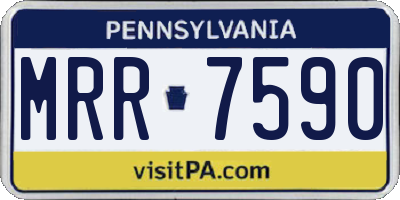 PA license plate MRR7590