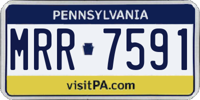 PA license plate MRR7591
