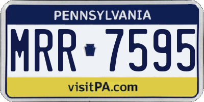 PA license plate MRR7595